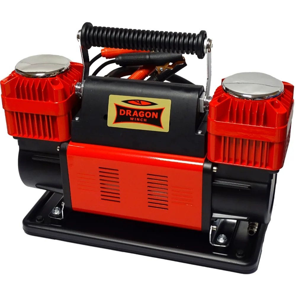KOMPRESOR DWUTŁOKOWY 12V DRAGON 300L/min wąż 7m
