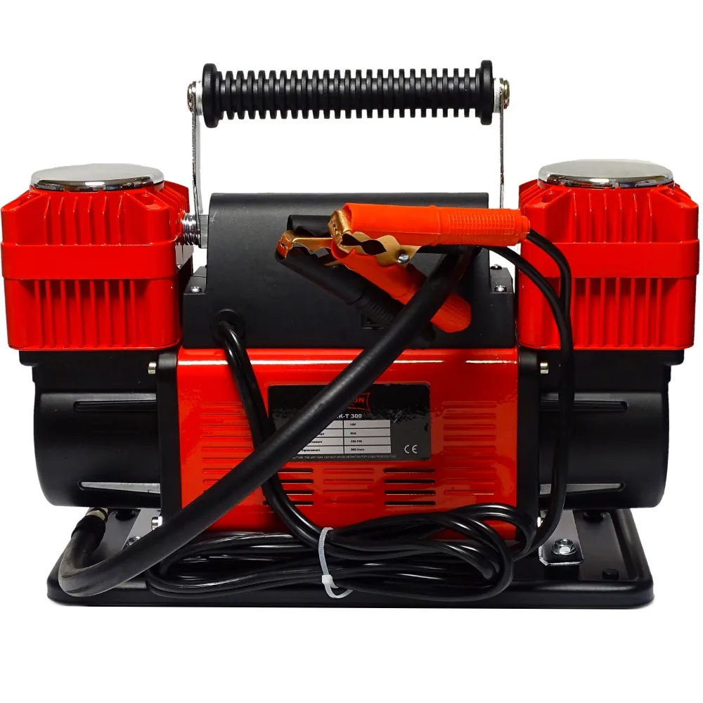 KOMPRESOR DWUTŁOKOWY 12V DRAGON 300L/min wąż 7m