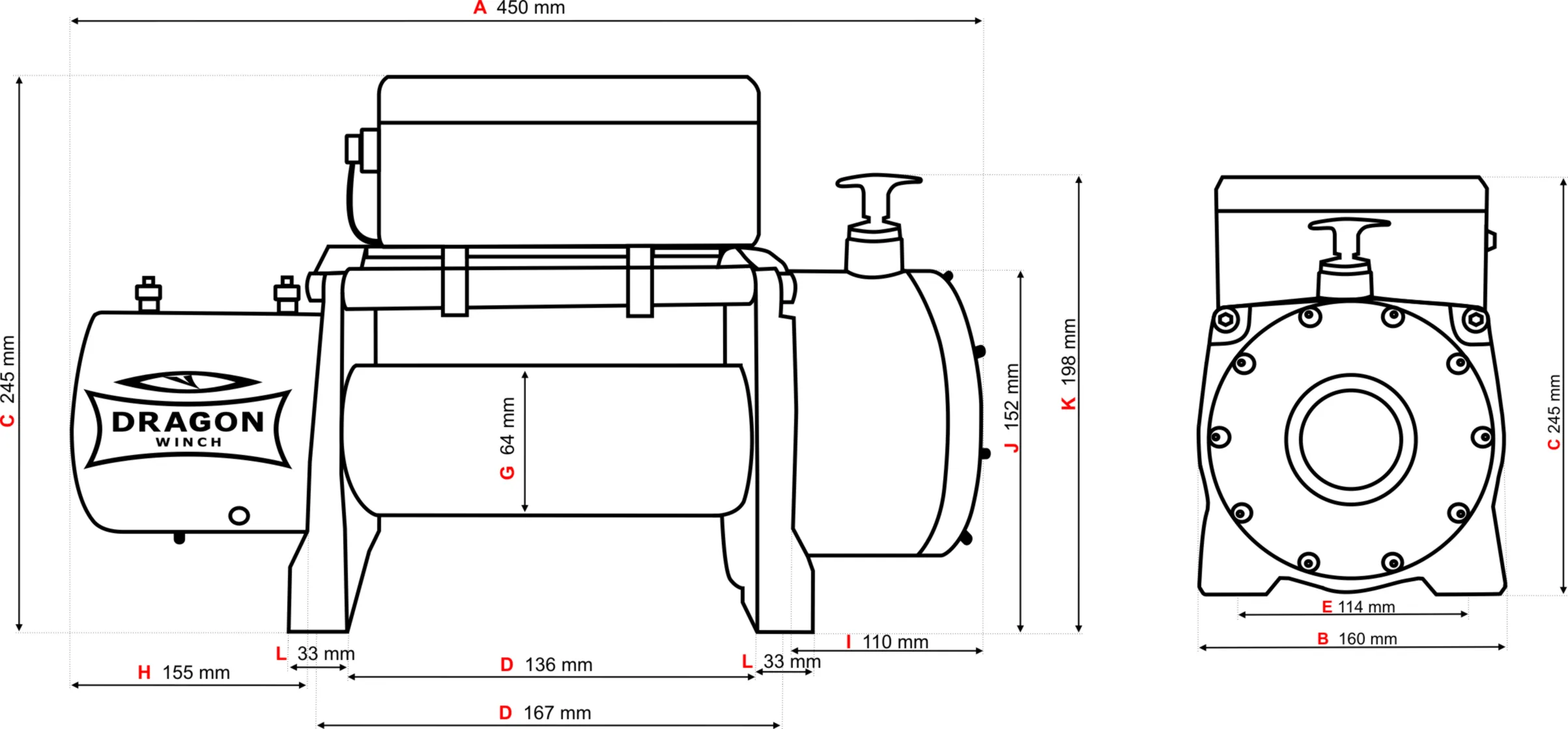 Wyciągarka DWM 8000 HD DRAGON WINCH