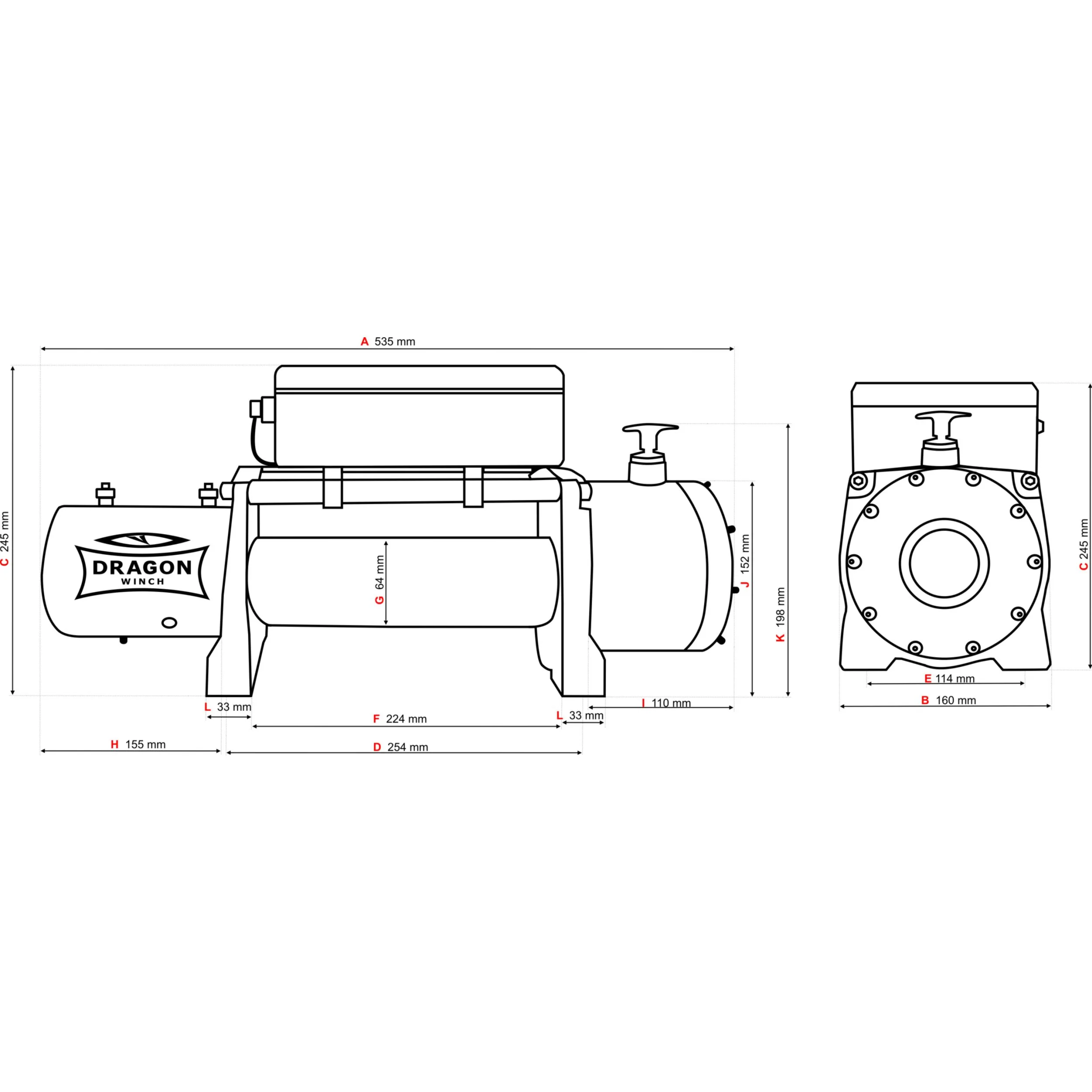 Wyciągarka DWM 12000 HD DRAGON WINCH