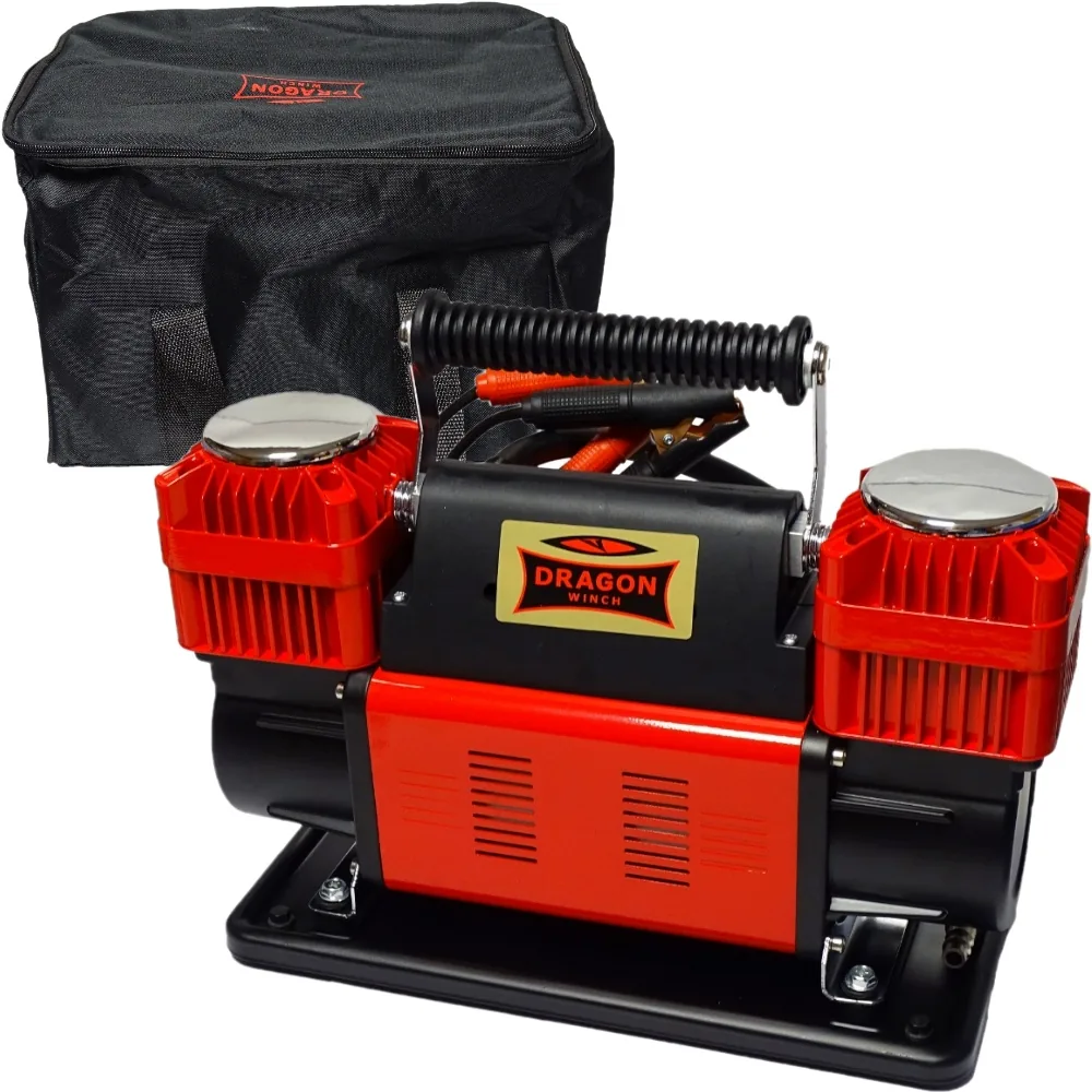 KOMPRESOR DWUTŁOKOWY 12V DRAGON 300L/min wąż 7m