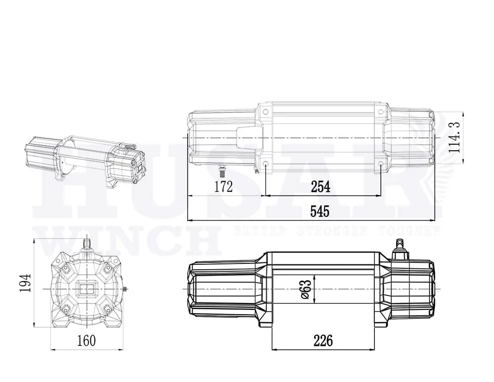 Wyciągarka elektryczna Husar BST 10000 LBS 4,5 Tony