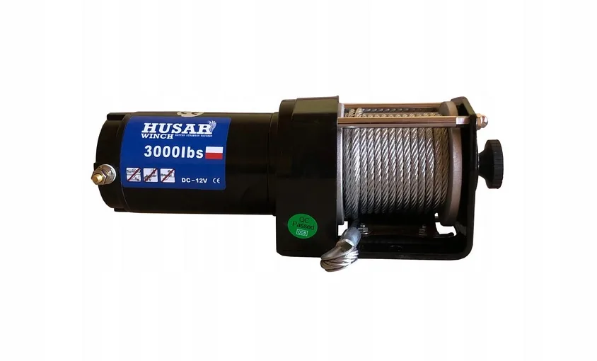 WCIĄGARKA ELEKTRYCZNA 12V HUSAR WYCIĄGARKA do 2,8T Quad Pług