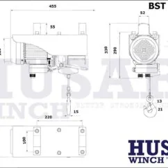 Wyciągarka warsztatowa 600kg z pilotem bezprzewodowym Husar Winch