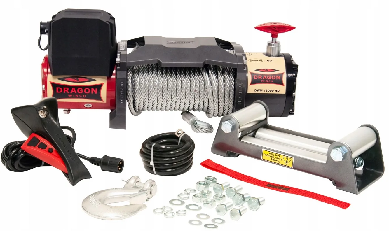 Wyciągarka DWM 13000 HD 6T 12V DRAGON WINCH NOWY MODEL WODOODPORNA