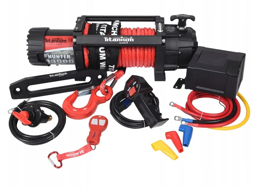 WYCIĄGARKA WCIĄGARKA 13000LBS HUNTER 12V 6 TON SYNTETYK