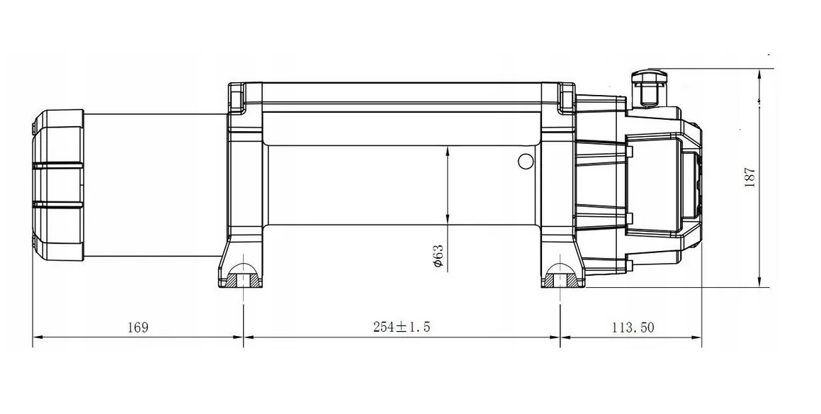 WYCIĄGARKA WCIĄGARKA 13000LBS HUNTER 12V 6 TON SYNTETYK