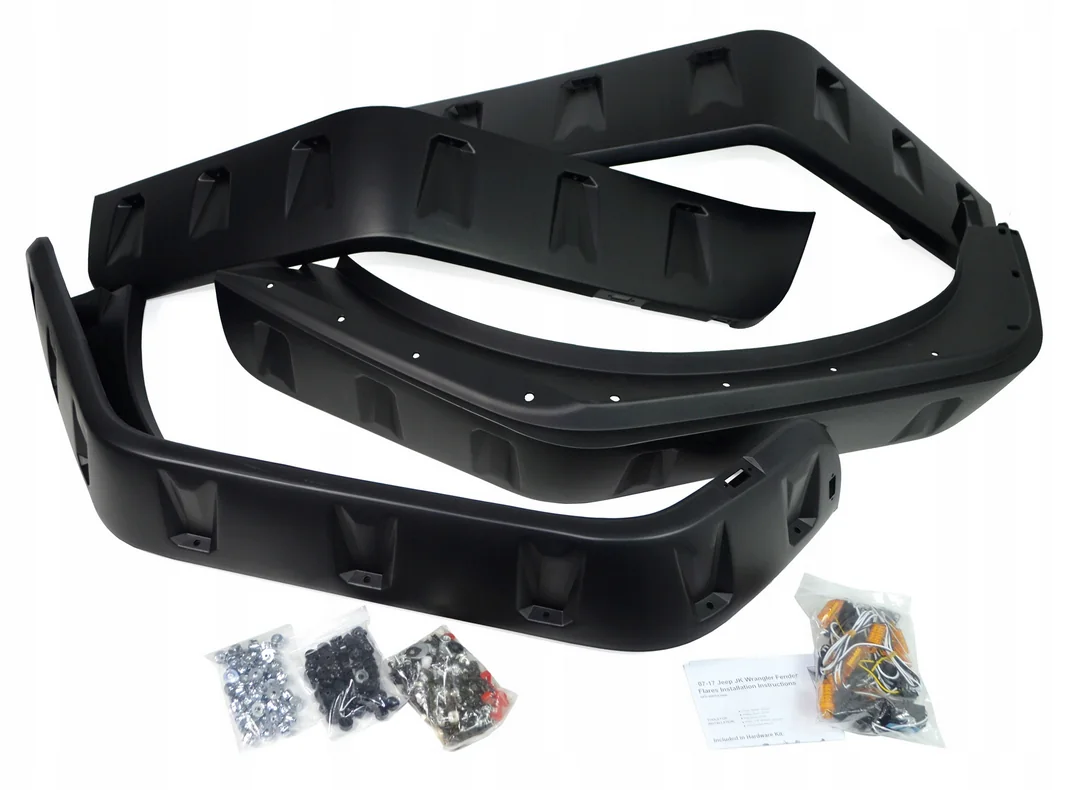 Nadkola JEEP WRANGLER JK (2007-17) POSZERZENIA NADKOLI PRZÓD 18,5cm / TYŁ 14,5cm