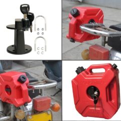 Kanister 5l + Uchwyt mocowanie kanistra 5l na motor rura wyprawowy box 2 klucze