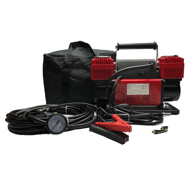 KOMPRESOR DWUTŁOKOWY 12V OFF-ROAD 300L/min wąż 7m