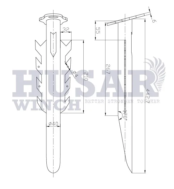 Kotwica plażowa do łodzi wyciągarki Anchor 45lbs 35lbs