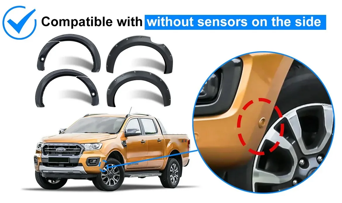 POSZERZENIA LLDPE FORD RANGER T8 MK11 (2019+) 19cm