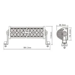 LAMPA ROBOCZA HALOGEN PANEL LED 180W 12-24V 60 LED