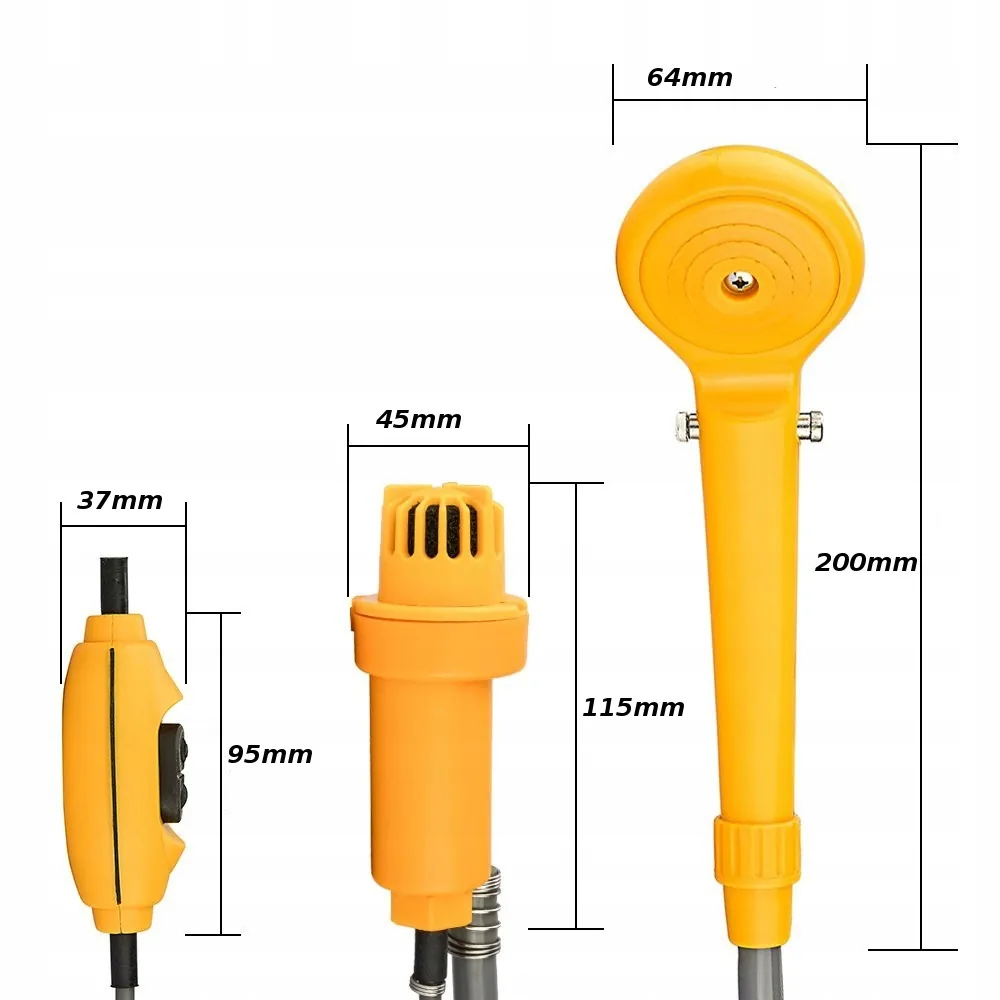 PRYSZNIC SAMOCHODOWY 12V Z POMPKĄ I ZBIORNIKIEM CAMPER
