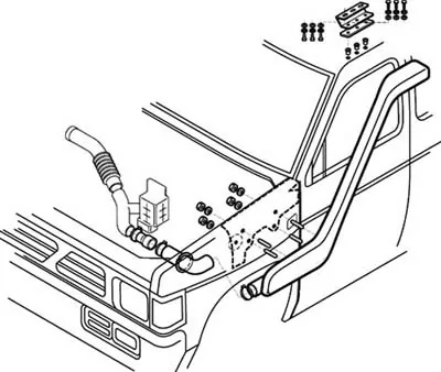 Snorkel Nissan Pick-up D21 Terrano I 2.7 TD (03/92-12/06)