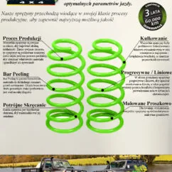 SPRĘŻYNA ZAWIESZENIA NISSAN PATROL Y60 Y61 TYŁ +4” (PARA); NISSAN PATROL