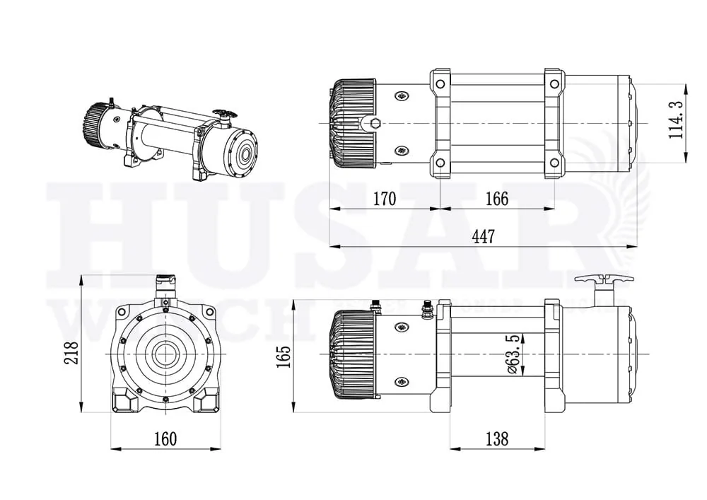 Wyciągarka elektryczna 12V BST 8500 Lbs z liną syntetyczną