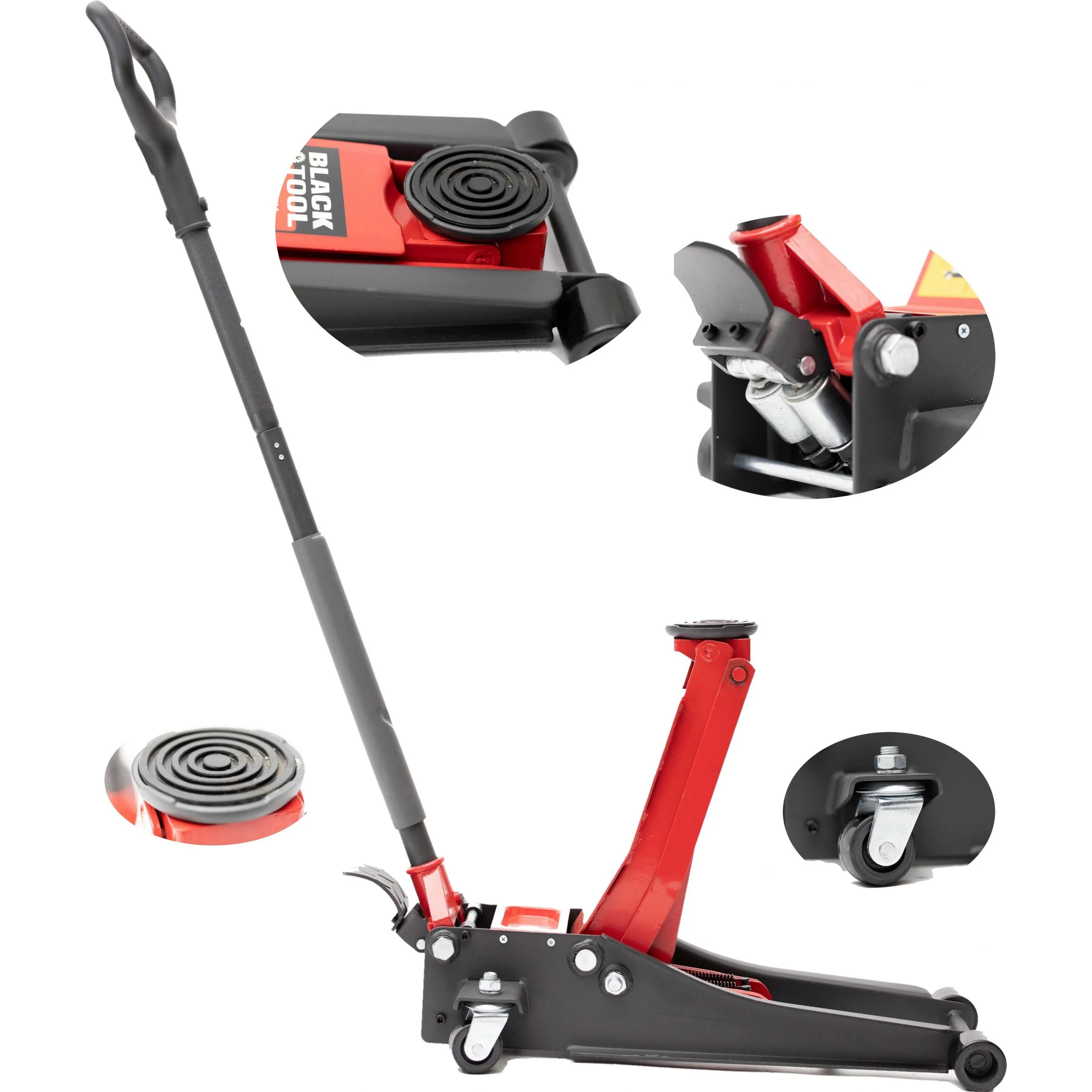PODNOŚNIK HYDRAULICZNY NISKI PROFIL 3T 75-500mm DWUTŁOKOWY PREMIUM