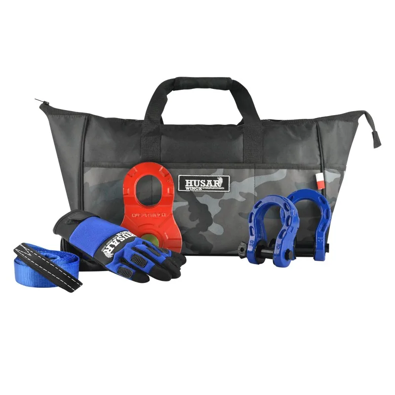 Zestaw Off-Road HUSAR Premium Zblocze 15t pas 3m rękawice 2 szekle 8t
