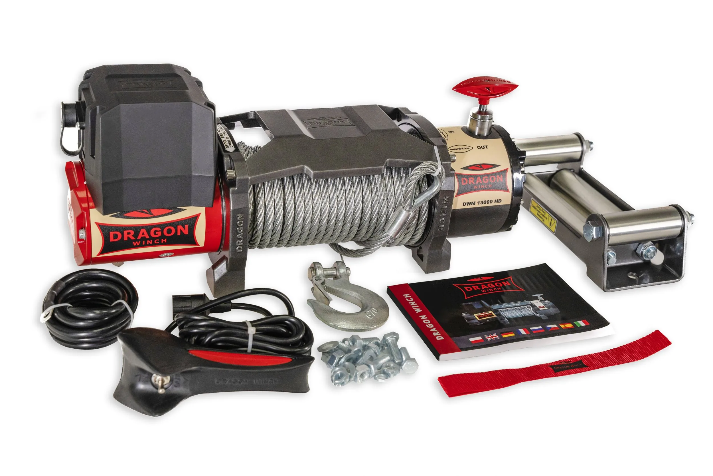 Wyciągarka DWM 13000 HD 6T 12V DRAGON WINCH NOWY MODEL WODOODPORNA