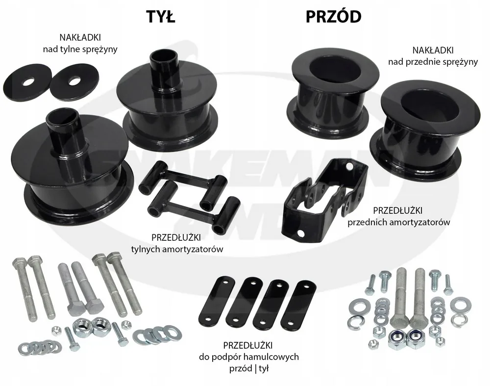 3” LIFT KIT ZAWIESZENIA do JEEP WRANGLER JK (2007-2018)