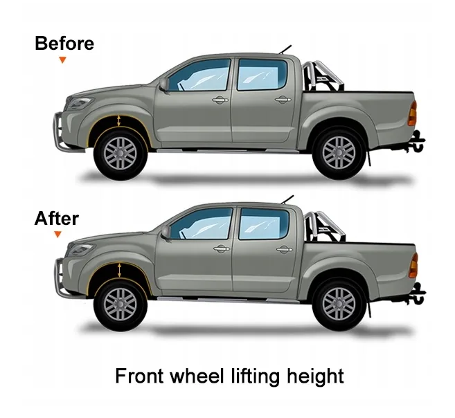 ISUZU D-MAX (2012+) DYSTANSE AMORTYZATORÓW PRZÓD lift +2cale kpl 2 szt