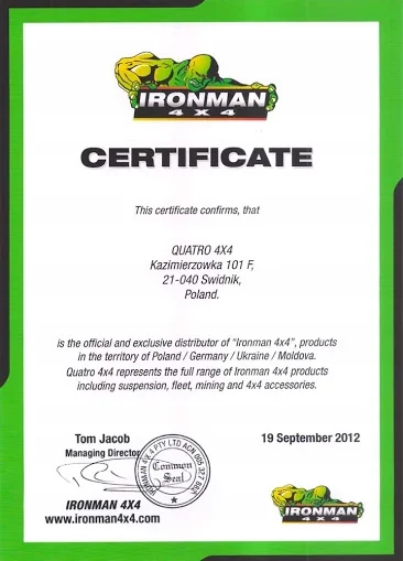 Zestaw zawieszenia do liftu +35mm Ironman 4×4 Volkswagen Amarok 1997-2016 WZMOCNIONE