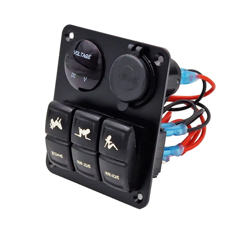 Carling 3x panel włączników akcesoriów gniazdo USB woltomierz 12V