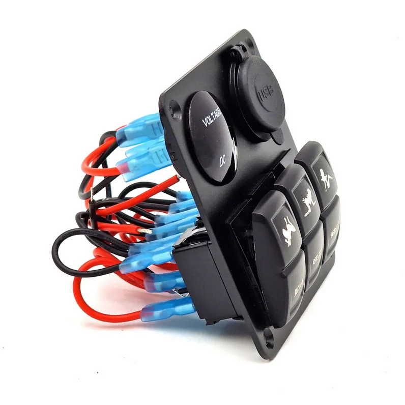Carling 3x panel włączników akcesoriów gniazdo USB woltomierz 12V
