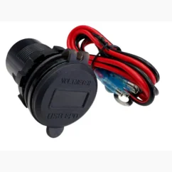 Gniazdo ładowania 2x PD 30W QC3.0 18W z woltomierzem