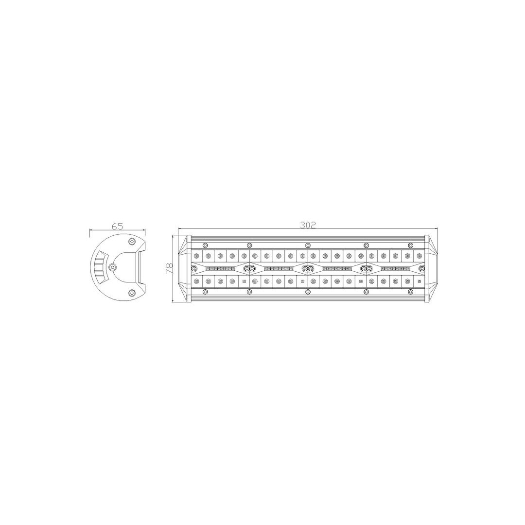 Lampa robocza halogen panel 80 LED 120W 12-24V - obrazek 2